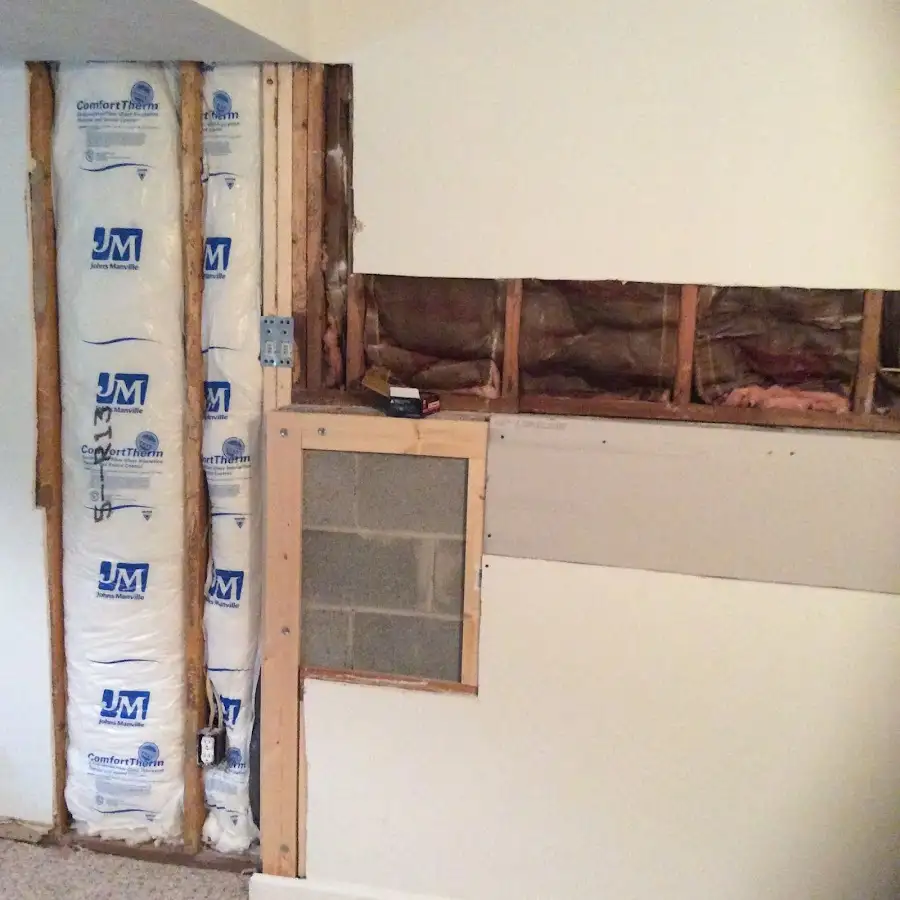 Wall insulation replacement during Basement Flood Cleanup in Wyndham